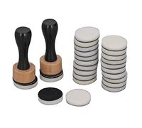 OVAQUIXI 24 éponges + 2 Poignées Ensemble D'outils de Mélange D'encre, Poignée de Bûche pour Scrapbooking/carte en Papier/gaufrage, Outil de Mélange D'encre Essentiel pour Bricolage,