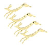 OVAQUIXI 4pcs Mignon Skinkhyirsch -gold-dimining Stick Retire les Surfaces Douces pour la Fête de Restauration Réutilisable de la Maison (Petit motif de cerf)