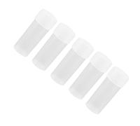 OVAQUIXI 50 Flacons D'échantillon en Plastique de 5 Ml, Récipients de Stockage Blancs Translucides de qualité Médicale avec une Bonne étanchéité, pour Pâte, Poudre Solide, Pilules,