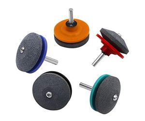 OVAQUIXI Affûteur de Lame de Tondeuse à Gazon Universel, Outil de Meulage en Corindon, Kit d'affûtage de Foret Efficace pour Pelouse et Jardin (Rouge)