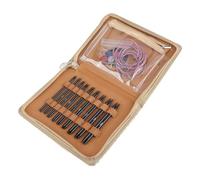 OVAQUIXI Aiguilles à Tricot Circulaire Interchangeables, 18 Paires, avec Sac de Rangement et Accessoires, pour Débutants et Experts