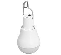 OVAQUIXI Ampoule à Panneau Solaire avec Détection de Lumière et Bouton de Commande pour le Camping en Cas de Panne de Courant, Crochet D'éclairage D'urgence