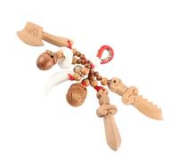 OVAQUIXI Amulette d'épée en Bois de Pêche, Pendentif en Bois Composite, éloignant les Mauvais Esprits, Protection Feng Shui Bonne Chance pour Porte-clés et Utilisation en Voiture