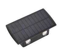 OVAQUIXI Applique Murale Solaire d'extérieur, Lampe de Clôture LED ABS avec Panneau Polycristallin et Batterie 1200 MAh, étanche IP67, 2 Modes de luminosité pour Porche, Terrasse, Jardin