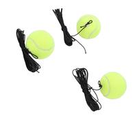 OVAQUIXI Balles D'Entraînement de Tennis avec Cordes, 3 Pièces en Fibre Synthétique pour Entraînement Autonome avec Rebond