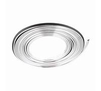 OVAQUIXI Bande de Décoration Intérieure de Voiture, Ligne de Moulage Flexible de Haute qualité, Garniture Décorative Bleue de 5 Mètres pour Tout Véhicule (Argent électrolytique)