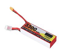 OVAQUIXI Batterie Lipo RC 3300mAh 14.8V Compatible avec Prise XT60 pour Les Constructeurs de Modèles de Bateaux/Voitures RC