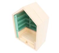 OVAQUIXI Bibliothèque Miniature pour Maison de Poupée, Ornement Exquis en Bois Anti-Stress pour Chambre, Bureau, Salon, Décoration en Bois de Pin pour Choix Artistique