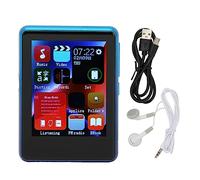 OVAQUIXI Bluetooth 5.0 Lecteur MP3, 2,4" Écran Tactile Portable Lecteur de Musique sans Fil avec Radio FM, 4GB Stockage, Prend en Charge FLAC, Ape, WAV (Blue)