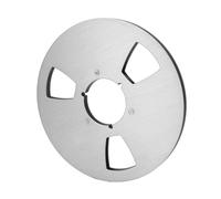 OVAQUIXI Bobines de Réception Vides, Bobine en Alliage d'aluminium à 3 Trous de 10,5 Pouces pour Magnétophones et Machines à Bobine Ouverte (SILVER)