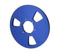 OVAQUIXI Bobines de Réception Vides, Bobine en Alliage d'aluminium à 3 Trous de 10,5 Pouces pour Magnétophones et Machines à Bobine Ouverte (BLUE)