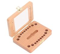 OVAQUIXI Boîte à Souvenirs Dents de Bébé en Bois de Pin, Design Innovant, Compacte et Adorable, Support Multifonctionnel de Rappel des Premières Dents - Idéal pour Préserver les Souvenirs D'Enfance