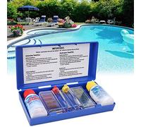 OVAQUIXI Boîte de Testeur de Piscine Kit de Test de qualité de l'eau Portable avec Réactifs Liquides 15 Cm Lecture Facile Contrôle Précis du PH et du Chlore pour Les Utilisateurs Domestiques de Spa
