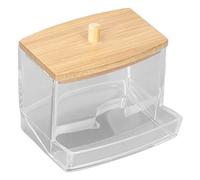 OVAQUIXI Boîte Transparente pour Cotons-tiges avec Couvercle Robuste et Durable pour Outils de Maquillage, Rangement de Bijoux