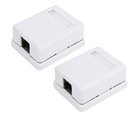 OVAQUIXI Boîtes de Jonction de Communication Durables et élégantes, Boîte de Montage en Surface RJ45 2 Pièces pour les Réseaux Domestiques et de Bureau