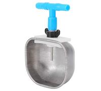 OVAQUIXI Bol à Tétine Automatique, Abreuvoir en Acier Inoxydable avec Vis Réglable et Joint en Silicone, Connecteur en T de 8 Mm, pour équipement d'eau Potable de Ferme (Grand té Monobloc en Acier