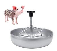 OVAQUIXI Bol d'alimentation pour Porcs en Acier Inoxydable, Lisse, Conception Multi-Positions d'alimentation Facile à Nettoyer, Parfait pour l'équipement 'Alimentation des Porcelets