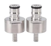 OVAQUIXI Bouchon de Carbonatation en Acier Inoxydable, Bouchon de Couplage CO2 de Verrouillage 2 Pièces pour le Remplissage de Bouteilles en PET avec Tampon d'étanchéité, pour la