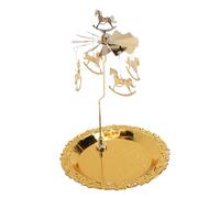 OVAQUIXI Bougeoir Rotatif, Support de Bougie Chauffe-Plat en Acier Inoxydable avec Plateau, Conception en Métal Tournant de 15 X 21 Cm, Décoration Suspendue pour Centre de Table de Mariage à la