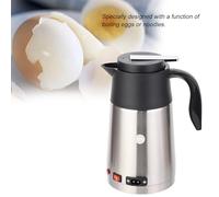 OVAQUIXI Bouilloire de Voyage pour Voiture, Grande capacité de 1200ml, Bouteille Chauffe-eau Facile à Utiliser, Conception de Tube Chauffant Intérieur en Acier Inoxydable (12V)