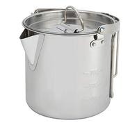 OVAQUIXI Bouilloire Suspendue D'extérieur en Acier Inoxydable, Cafetière de Grande capacité de 1,2 L pour le Camping et la Randonnée, Chauffage Uniforme