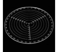 OVAQUIXI Boussole de Recherche de Centre, Rapporteur de Règle de Centrage en Acrylique Transparent 20 Cm 5 Mm d'épaisseur, Outil de Mesure Rond pour le Travail du Bois, la Disposition des Tours, le