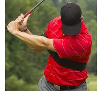 OVAQUIXI Brassard de Swing de Stabilisateur de Geste élastique pour Une Précision et Une Distance Améliorées Convient aux Golfeurs Gauchers et Droitiers Noir 33,5 X 3,1 Pouces