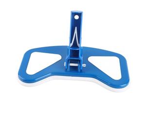 OVAQUIXI Brosse à Tête D'aspirateur de Piscine Incurvée Bleu Blanc, 11,4 Pouces, Robuste, Résistante à L'érosion, avec Ouverture D'aspiration Sûre pour Nettoyer Les Débris du Sol de la