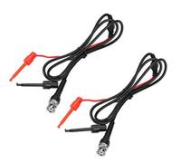 OVAQUIXI Câbles Coaxiaux de Test BNC 2 Pièces, Connexion Filetée, Test Coaxial Haute stabilité pour Ingénieurs et Techniciens, Entrée 50 Ohm, Longueur 110 Cm