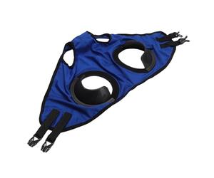 OVAQUIXI Cache-œil pour Cheval en Cuir PU, Lunettes de Course Respirantes Anti-Sable avec Polyester Haute élasticité pour équipement D'attelage équestre (Blue)