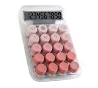 OVAQUIXI Calculatrice de Bureau Mécanique, Affichage Numérique Clair, Calculatrice de Bureau de Base Simple avec Grands Boutons, Grand écran pour Les étudiants, Utilisation des (Rose)