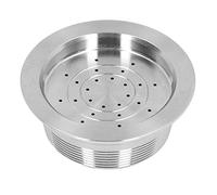 OVAQUIXI Capsule de café Réutilisable, Coque de 47mm avec Cuillère et | Insert de dosette rechargeable en acier et Silicone, deux joints pour sièges de café moulu, brosse à cuillère pour le