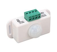 OVAQUIXI Capteur de Mouvement Infrarouge Réglable de Temps de Retard de Commutateur de Détection de Corps pour L'économie D'énergie de Bureau à la Maison 6A DC12V-24V (WHITE)