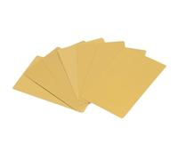 OVAQUIXI Cartes de Visite en Alliage D'aluminium, Cartes de Visite Métalliques avec Blanc en Métal pour Visiter L'artisanat de Bricolage 50 Pièces (YELLOW)