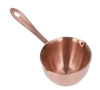 OVAQUIXI Casserole Chauffe-Beurre, Casserole à Lait en Acier Inoxydable 304 avec Becs Verseurs, Mini Faitout de 200 Ml pour le Beurre, le Chocolat, le Lait et l'huile Chaude sur la Cuisinière (Or
