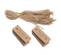 OVAQUIXI Célébration de Mariage de la Carte en Papier de la Force de Cuisson de 100 Pièces de 100 Pièces avec des Bonnes Affaires, Adaptées aux Conteneurs, env. Étiquettes de 5 X 2 Cm, Idéales pour