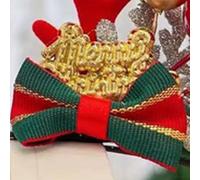 OVAQUIXI Christmas Hair Clip with Plush Antlers (14# perles rouges en