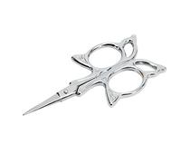 OVAQUIXI Ciseaux à Broder 3,5 Po Pointus en Acier Inoxydable | Ciseaux DIY Compacts en Argent, Ciseaux de Précision pour Travaux D'aiguille, Outils à Main Légers