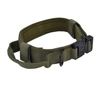 OVAQUIXI Collier de Traction pour Chien en Nylon Réglable pour Dressage de Chien de 3,8 Cm de Large avec Boucle en Fer, Crochet de Poignée de Contrôle et pour Le Dressage de Grands Chiens (M)