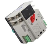 OVAQUIXI Commutateur de Transfert Automatique, Commutateur de Transfert de Puissance Durable et Haute Performance pour Générateur AC220V, Modèle 2P dans un Boîtier Ignifuge (100A)