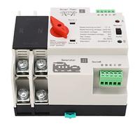 OVAQUIXI Commutateur de Transfert Automatique, Commutateur de Transfert de Puissance Durable et Haute Performance pour Générateur AC220V, Modèle 2P dans un Boîtier Ignifuge (125A)