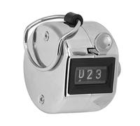 OVAQUIXI Compteur Mécanique à 4 Chiffres, Compteur de Pointage avec Boîtier Métallique for Comptage de Personnes, Inventaire, Présence