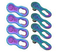 OVAQUIXI Connecteur de Maillon Manquant de Chaîne de Vélo en Acier à 12 Vitesses, Pièces Légères pour Accessoire de Cyclisme de Vélo de Montagne et de Route, 4 Paires (Pince multicolore)