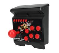 OVAQUIXI Contrôleur de Jeu Filaire Classique Noir Rouge, Joystick Sphérique 6 Boutons USB-pour PC,-4 en 1