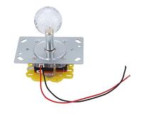 OVAQUIXI Contrôleur de Joystick d' avec éclairage LED, Construction en Métal et PPC, Alimentation 12 V CC, éclairage Dynamique 7 Couleurs pour Machines de Jeu