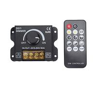 OVAQUIXI Contrôleur de Lumière à Bouton Rotatif pour Variateur LED, PCB en Fer DC 5 V à 24 V avec Télécommande, luminosité Réglable, 30 W 360 W 720 pour éclairage de Bande Monochrome KTV