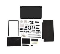 OVAQUIXI Coque Complète de Logement, Kit de Remplacement pour 3DS XL Coque Complète Couverture avec Boutons et Jeu de Pièces Noir (BLACK)