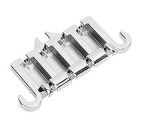 OVAQUIXI Cordier de Pont de Basse électrique, Pièces de Rechange en Métal pour Guitare à 4 Cordes avec Vis et Finition Brillante (SILVER)