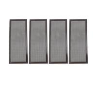 OVAQUIXI Couvercle de Ventilation en Maille pour Ventilation de Sol, écran Magnétique Durable Anti-poussière pour la Maison, 4 Pièces, Couverture de pour Registre de Sol en PVC pour Domestique (BLACK)