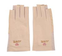 OVAQUIXI de Protection, de Manucure sans Doigts avec Fibre de Coton, Confortables et Respirants pour les Soins de la Peau en Gel Nail Art (Jaune clair)